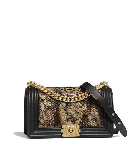 python and calfskin boy chanel|Chanel Boy Bag .